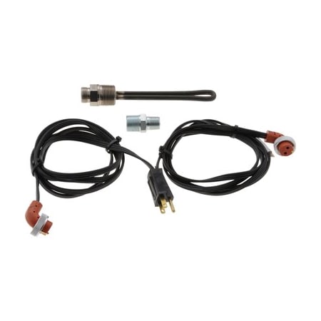 Zerostart Oil Pan Heater - 150W 120V, 1in. Npt, Water/Oil, Stainless Stl With Thermostat & Y-Cord 8609845